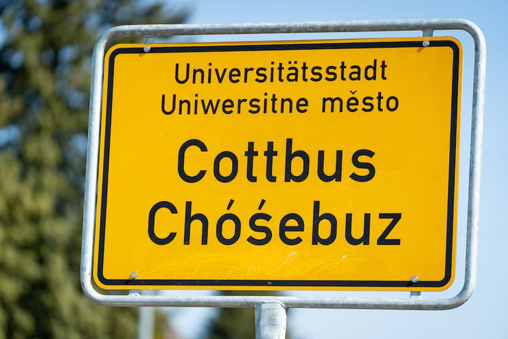 Ortseingangsschild Cottbus