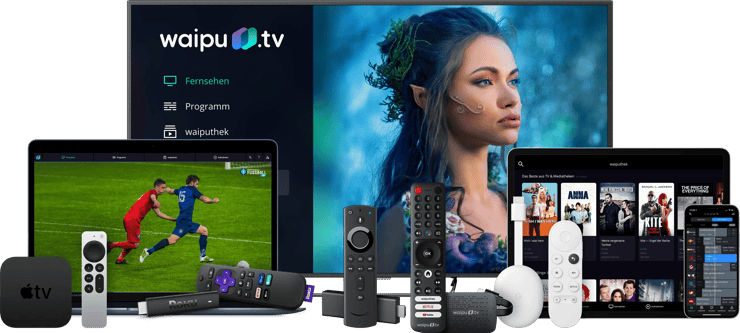 Fernseher waipu Elfe Ferbedienungen Apple Amazon Android Fussball Handy