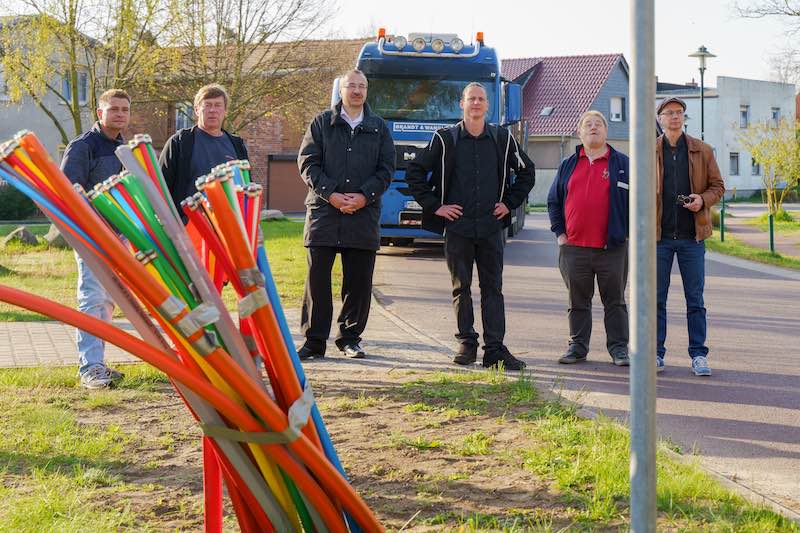 Giganetz für Sachsen-Anhalt wächst: Popsetzung in Colbitz, VG Elbe-Heide im Landkreis Börde