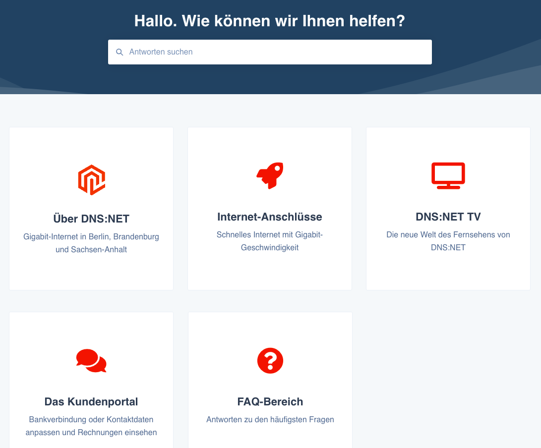 DNSNET Hilfebereich