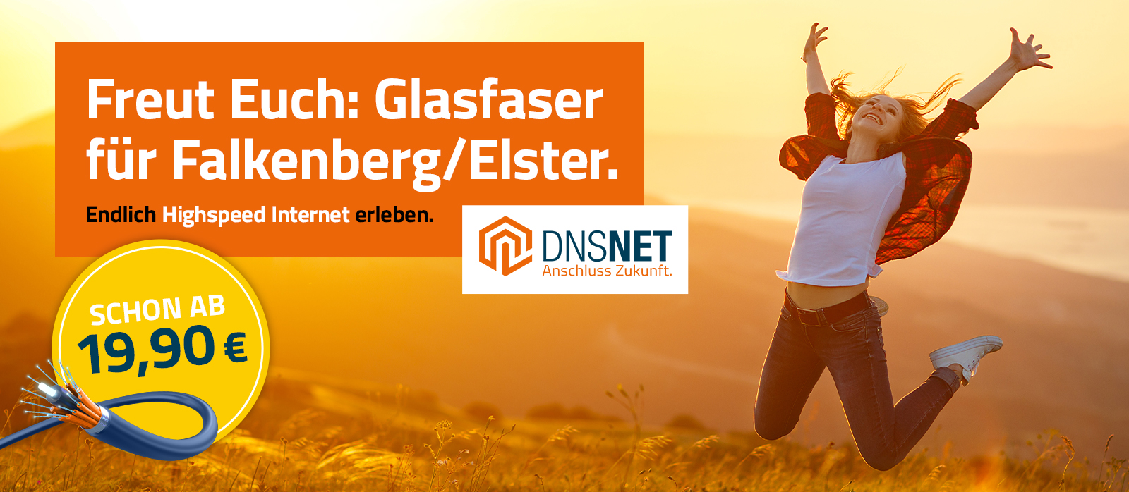 Falkenberg/Elster mit Highspeed-Glasfaser-Internet: schneller als DSL