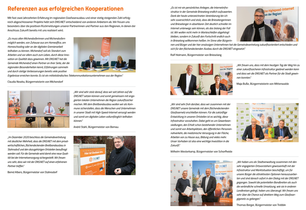 FTTH Referenzen 1 FTTH Referenzen 1